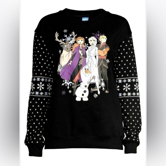 𝅺disney FROZEN ELSA, ANNA, OLAF LIGHT UP SWEATSHIRT CHRISTMAS WOMEN'S XXL - Picture 3 of 9